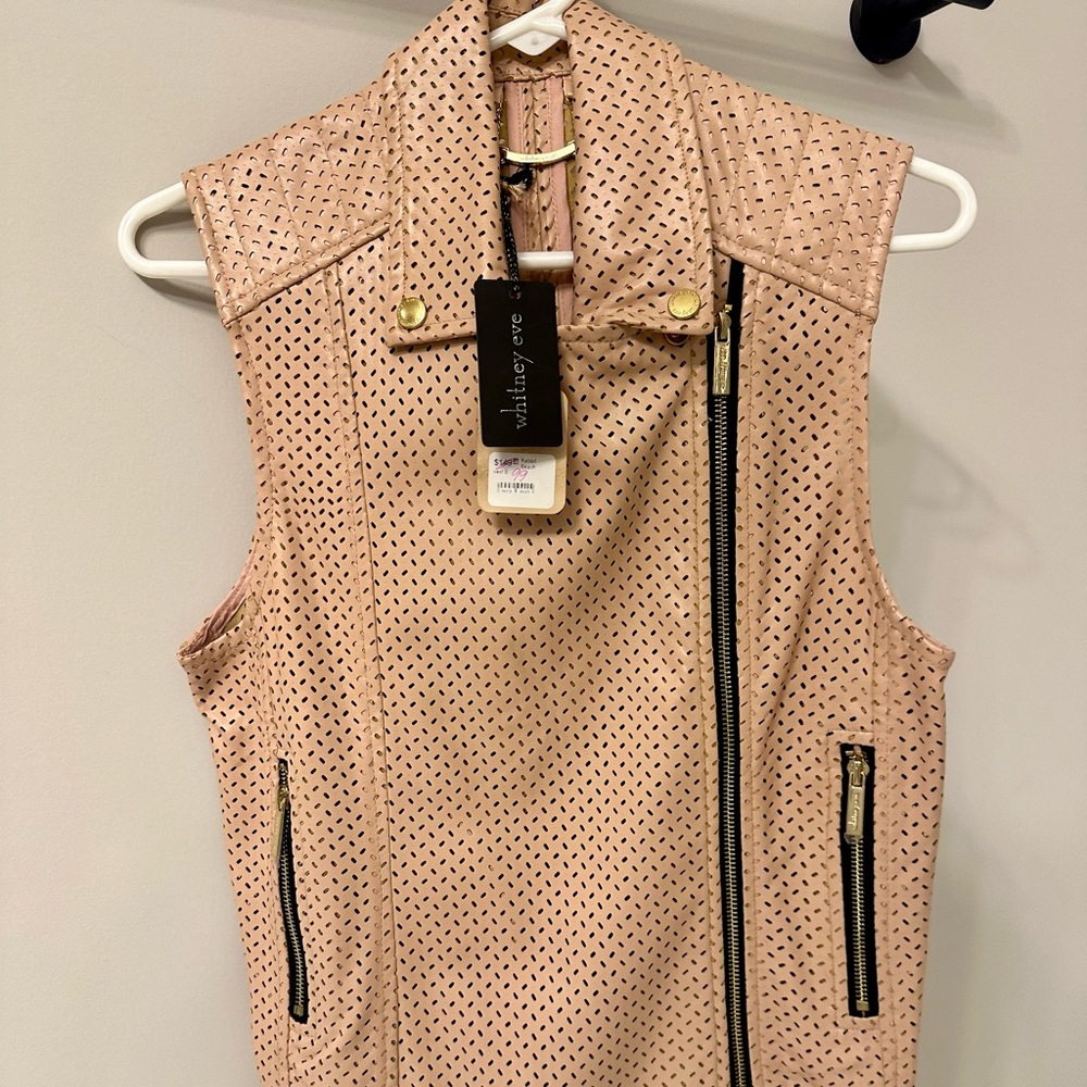 Brand new fake leather vest